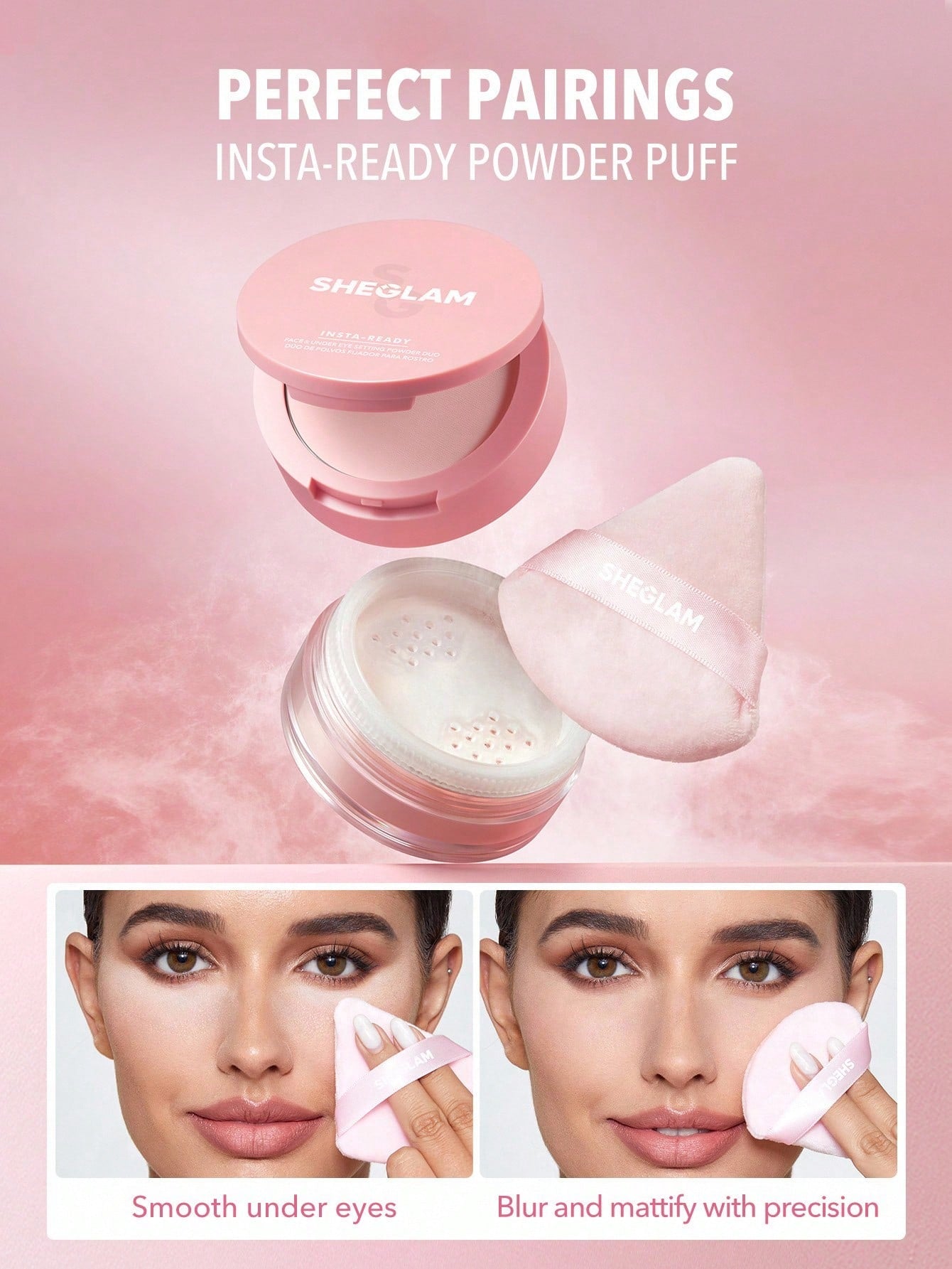 Insta-Ready Face & Under Eye Setting Powder Duo-01 Bubblegum
