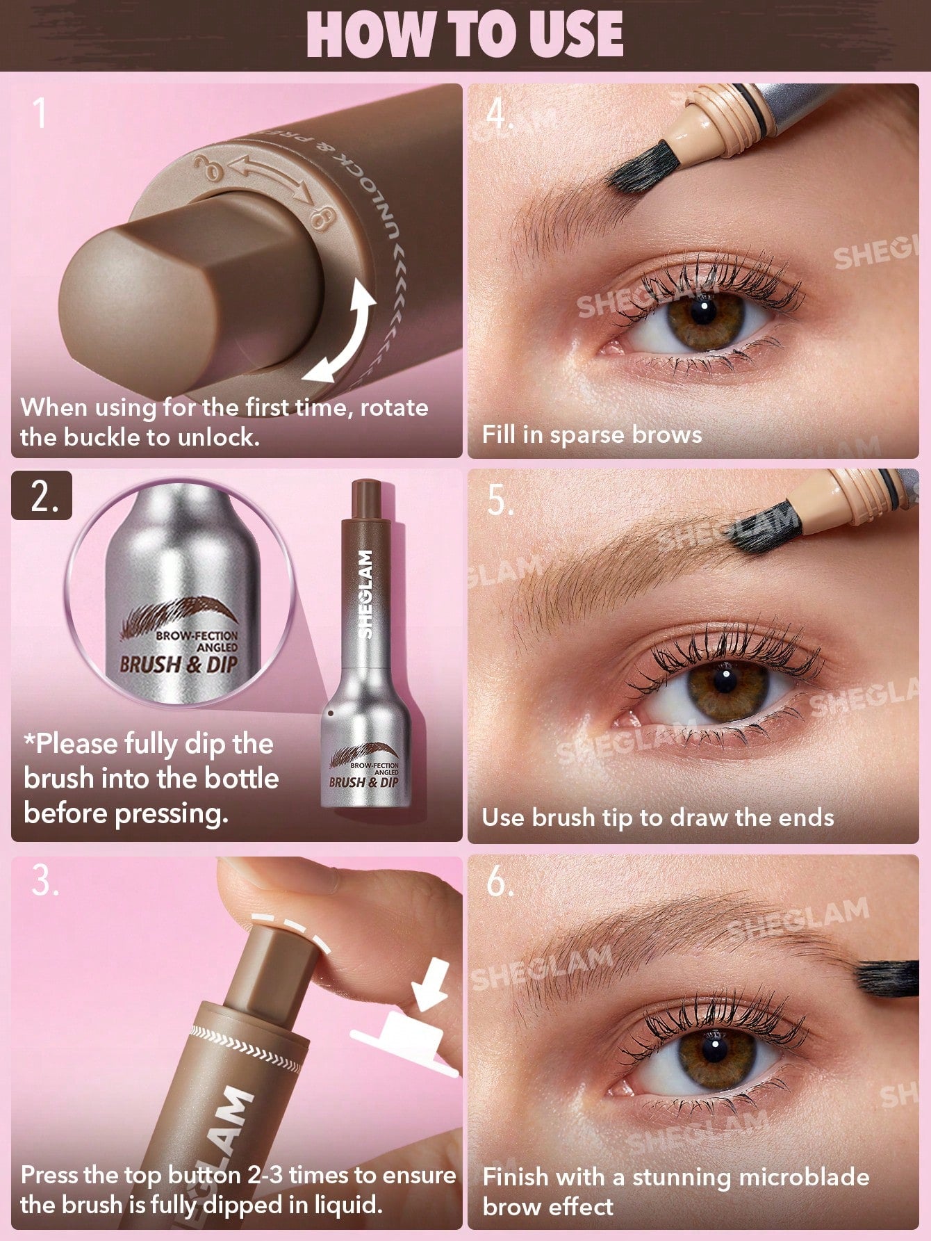Brow-fection Angled Brush & Dip-06 Auburn