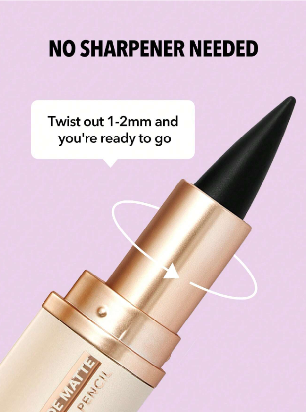 Shein - SHEGLAM Ez Glide Matte Eyeliner Pencil Highly Pigmented Black Smoky Eyes