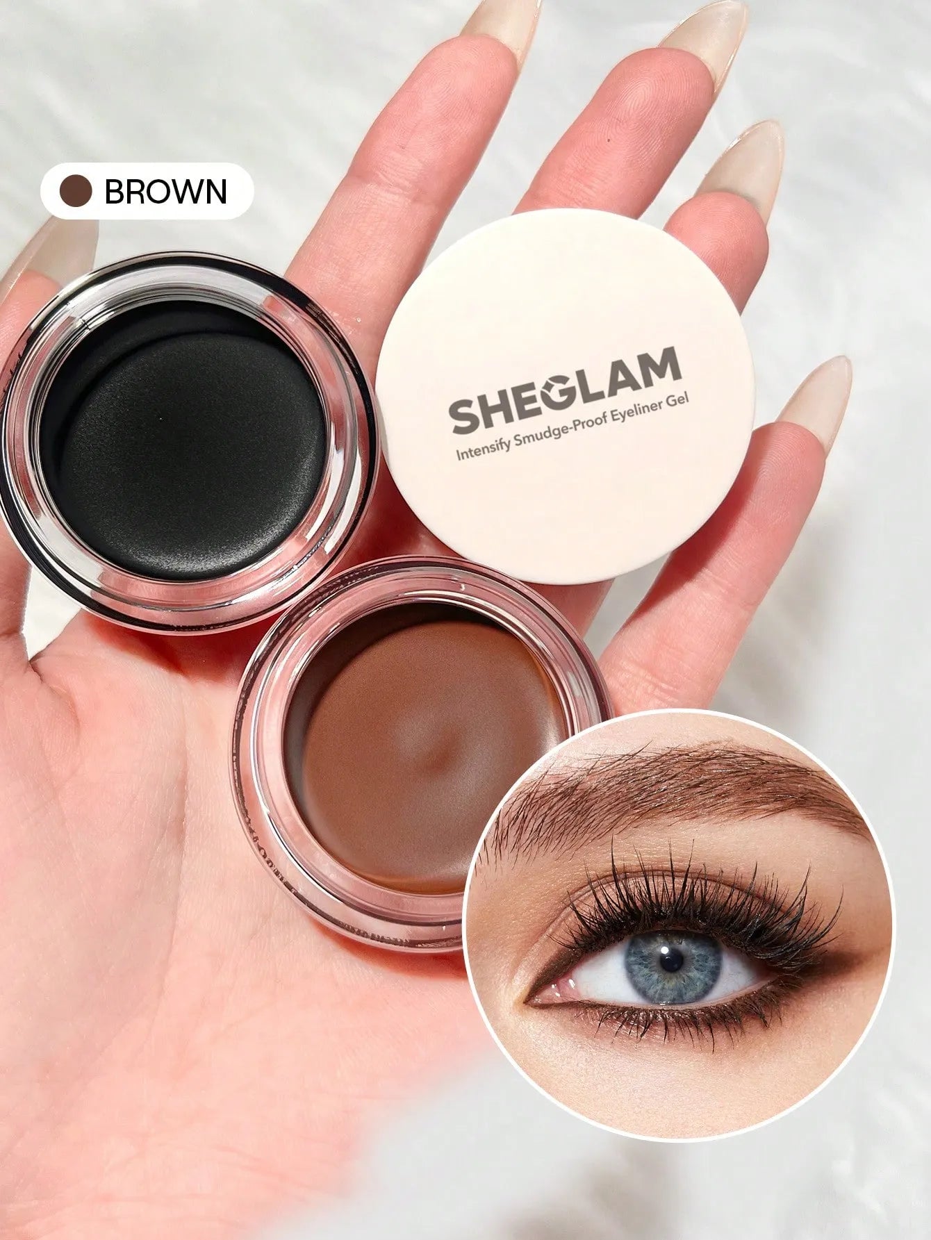 Shein - SHEGLAM Intensify Smudge-Proof Eyeliner Gel-Brown