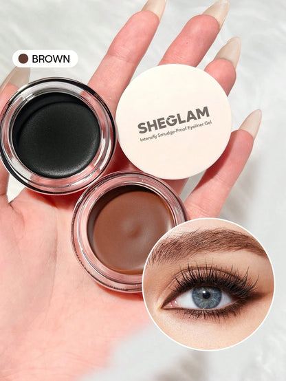 Shein - SHEGLAM Intensify Smudge-Proof Eyeliner Gel-Brown