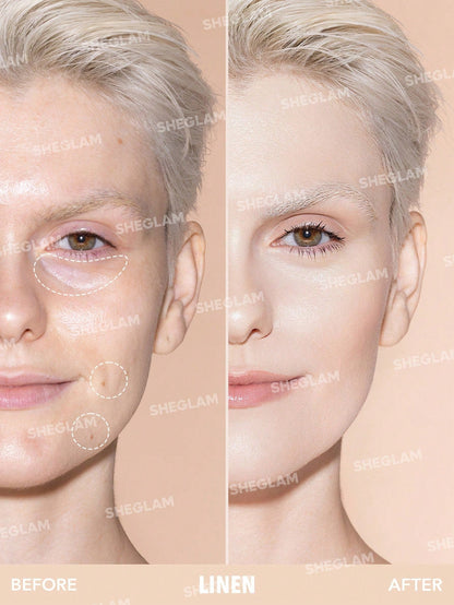 Shein - SHEGLAM Complexion Boost Concealer-Linen Sponge-Head Applicator Matte Liquid Concealer