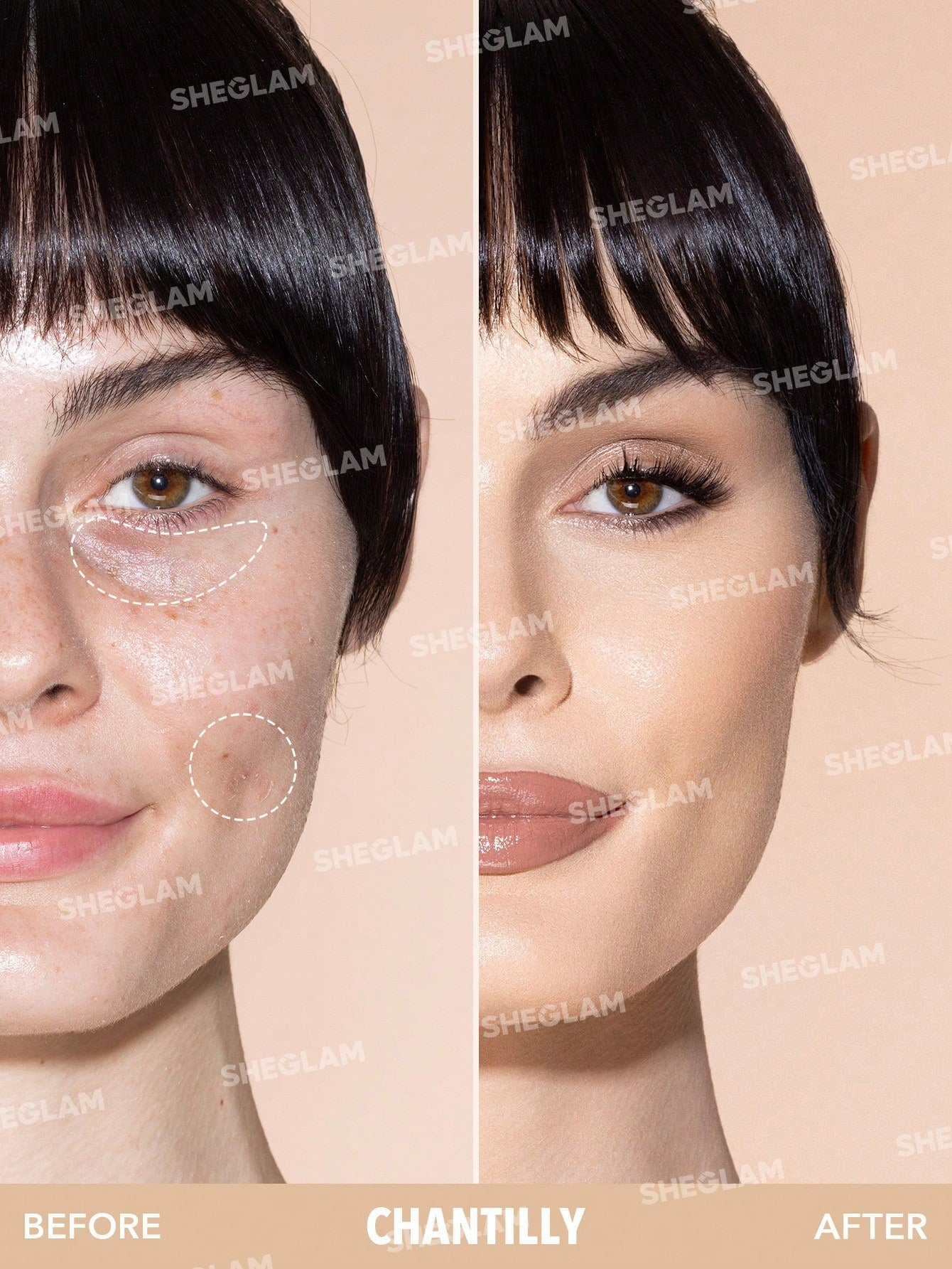 Shein - SHEGLAM Complexion Boost Concealer-Chantilly Sponge-Head Applicator Matte Liquid Concealer
