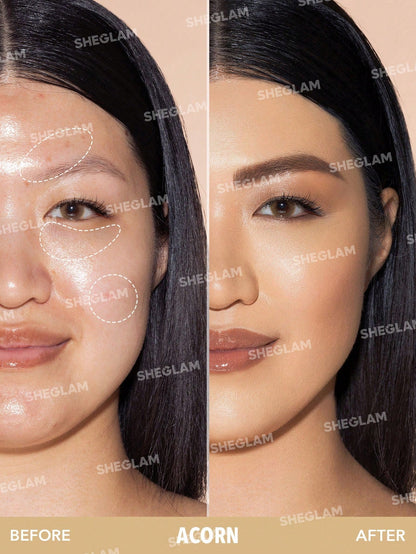 Shein - SHEGLAM Complexion Boost Concealer-Acorn Sponge-Head Applicator Matte Liquid Concealer