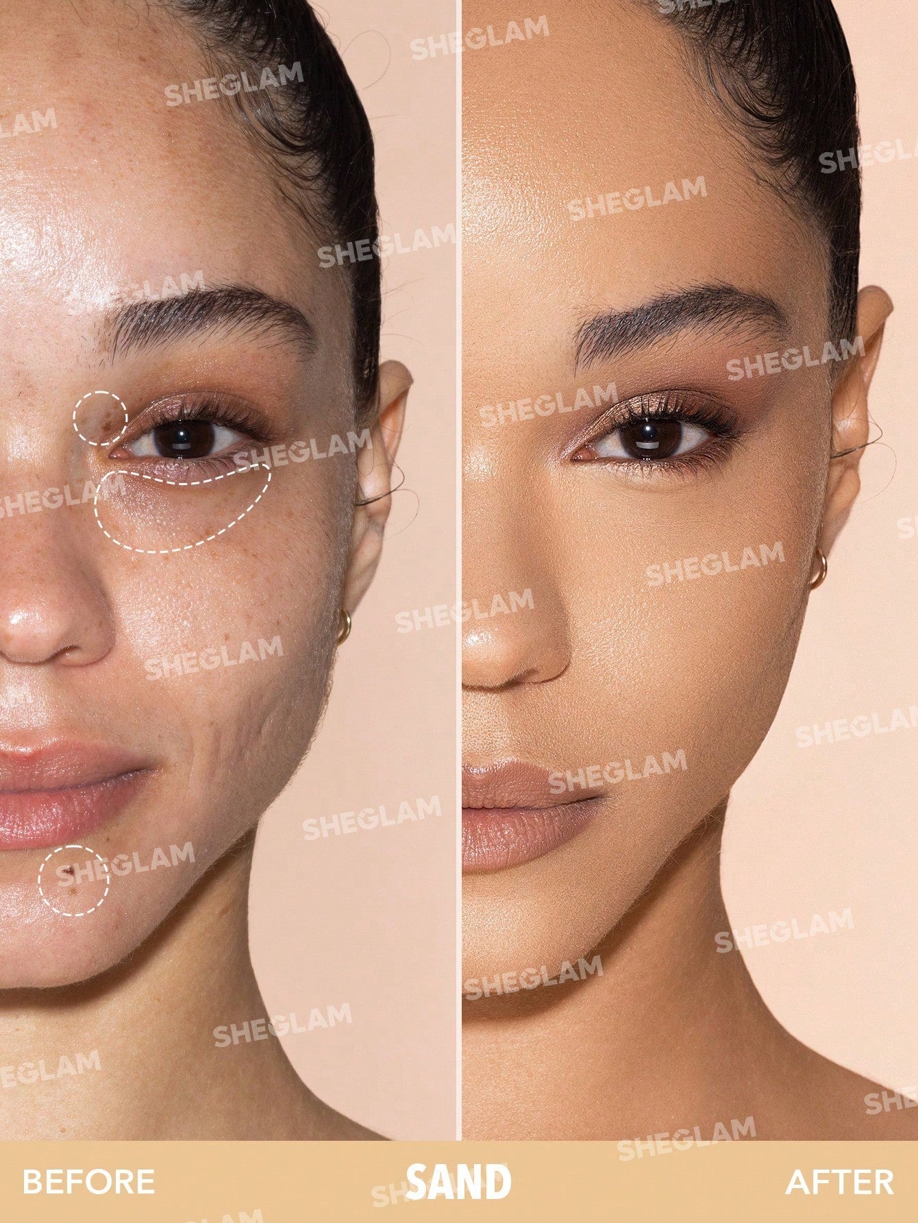 Shein - SHEGLAM Complexion Boost Concealer-Sand Sponge-Head Applicator Matte Liquid Concealer