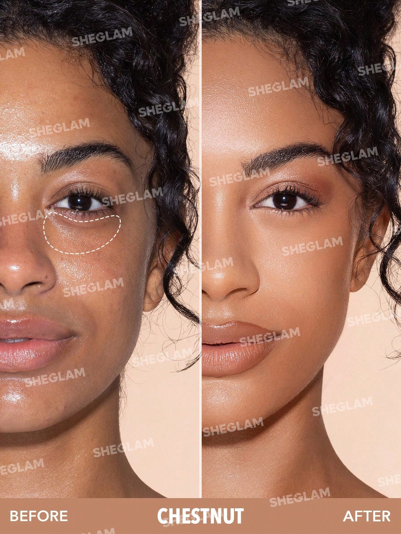 Shein - SHEGLAM Complexion Boost Concealer-Chestnut Sponge-Head Applicator Matte Liquid Concealer