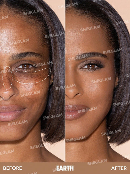 Shein - SHEGLAM Complexion Boost Concealer-Earth Sponge-Head Applicator Matte Liquid Concealer