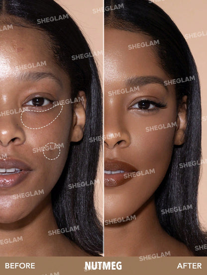 Shein - SHEGLAM Complexion Boost Concealer-Nutmeg Sponge-Head Applicator Matte Liquid Concealer