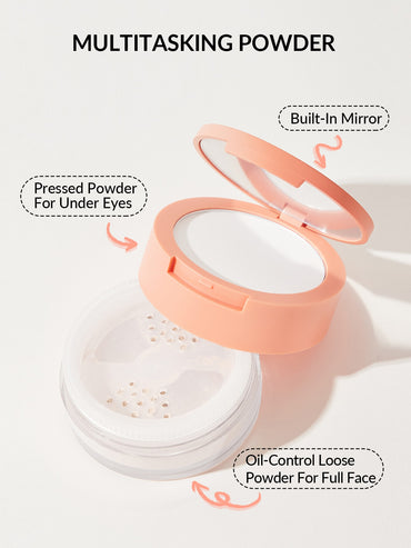 Insta-Ready Face & Under Eye Setting Powder Duo-00 Translucent