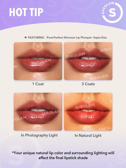 Pout-Perfect Shimmer Lip Plumper-114 Pink Flamingo
