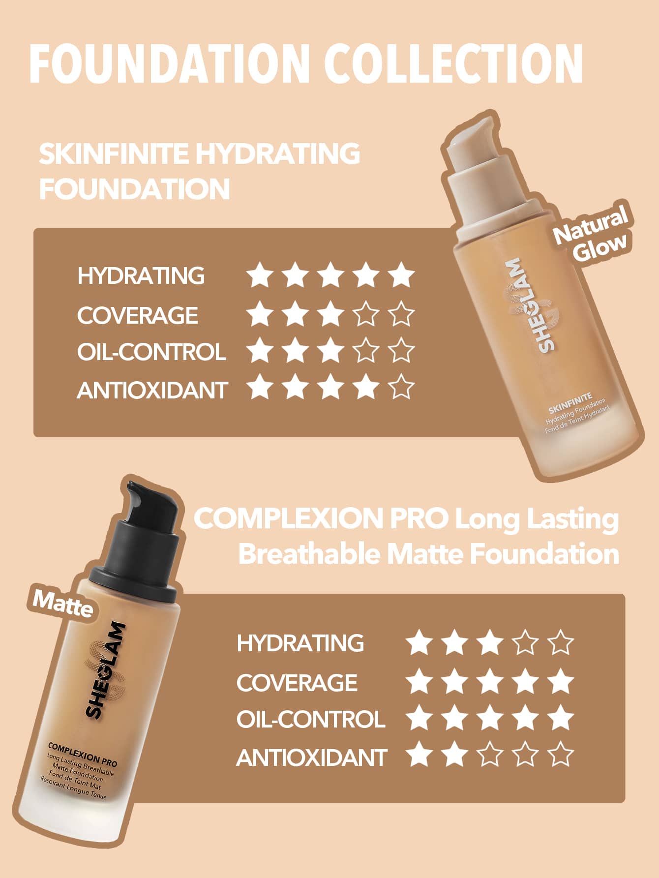 Complexion Pro Long Lasting Breathable Matte Foundation-Sand
