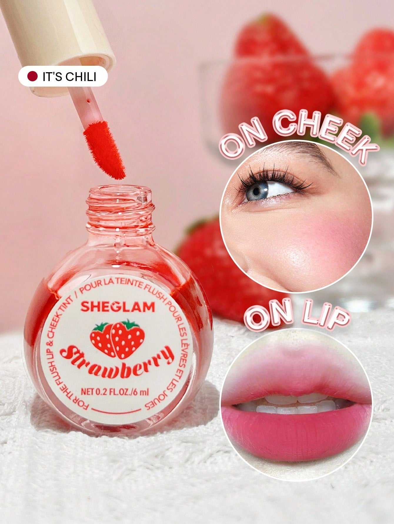For the Flush Lip & Cheek Tint-318 It's Chili
