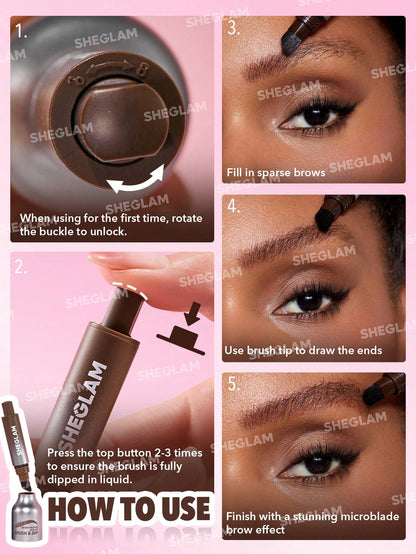 Brow-fection Angled Brush & Dip-08 Chocolate