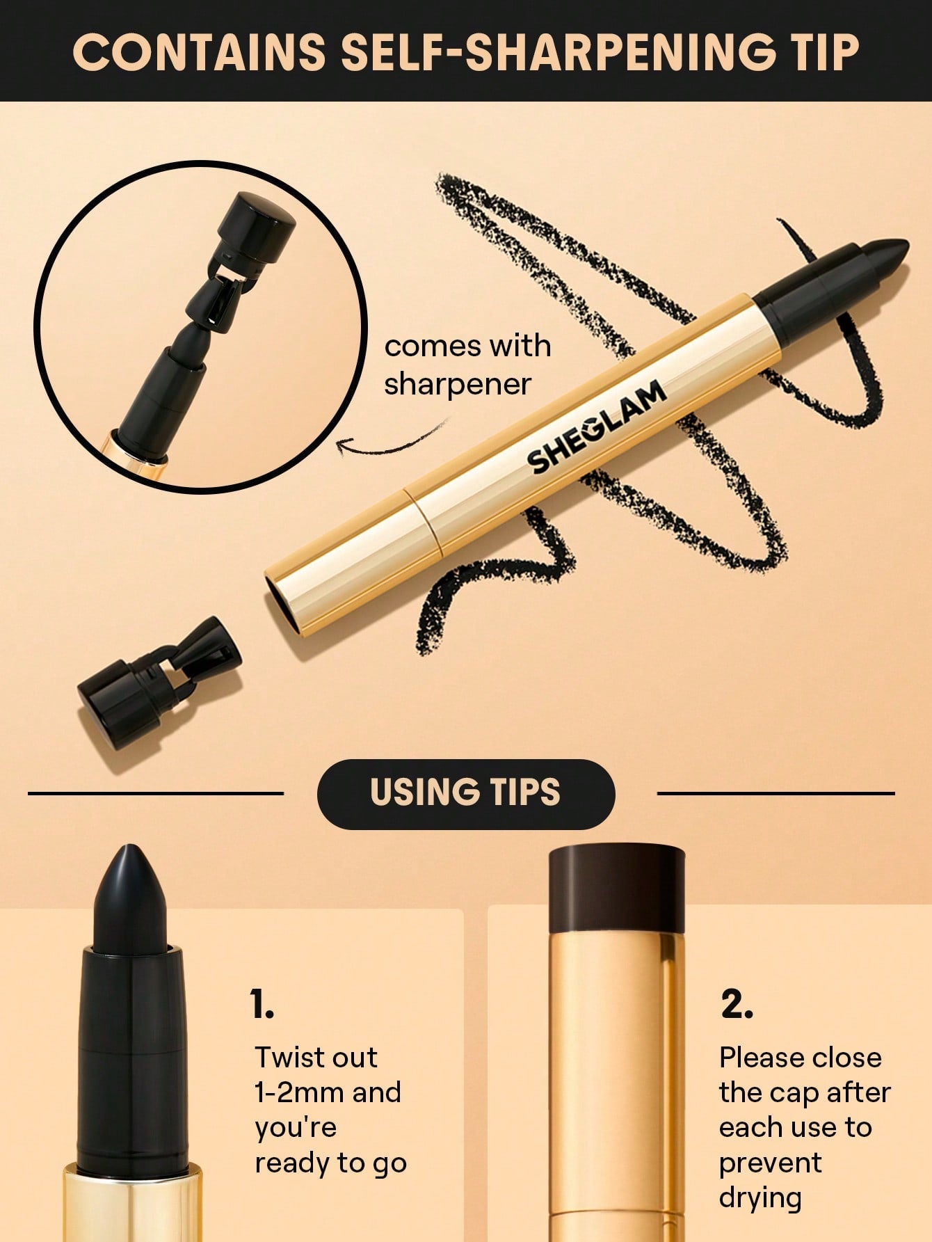 Bold Moves Kohl Cream Eyeliner Pencil-Black