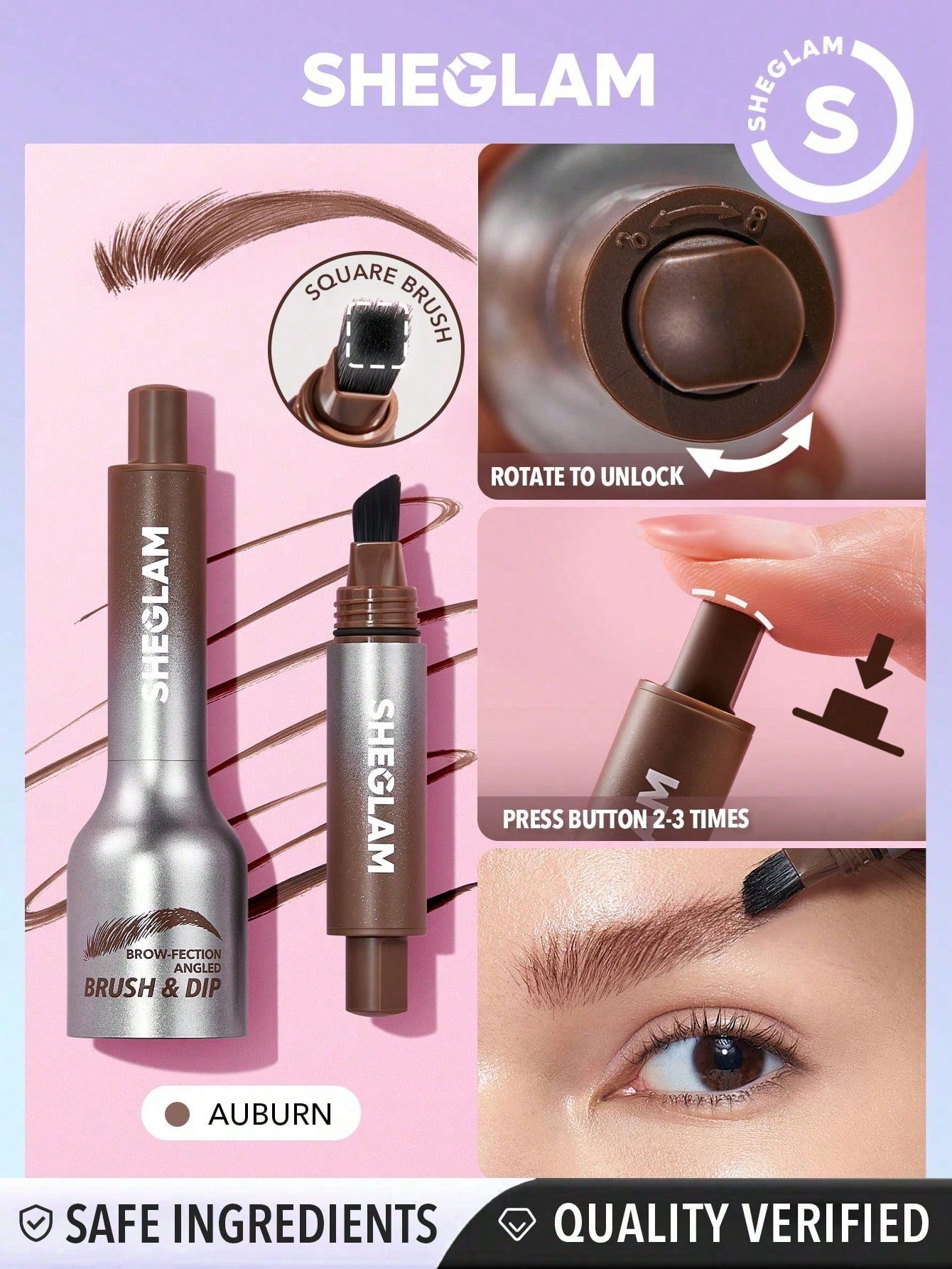 Brow-fection Angled Brush & Dip-06 Auburn