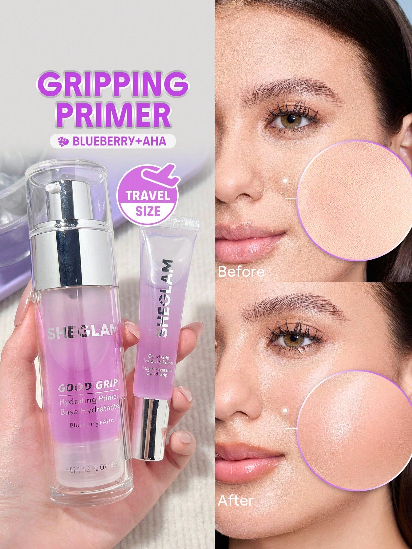 Good Grip Hydrating Primer-Blueberry+AHA-15ml