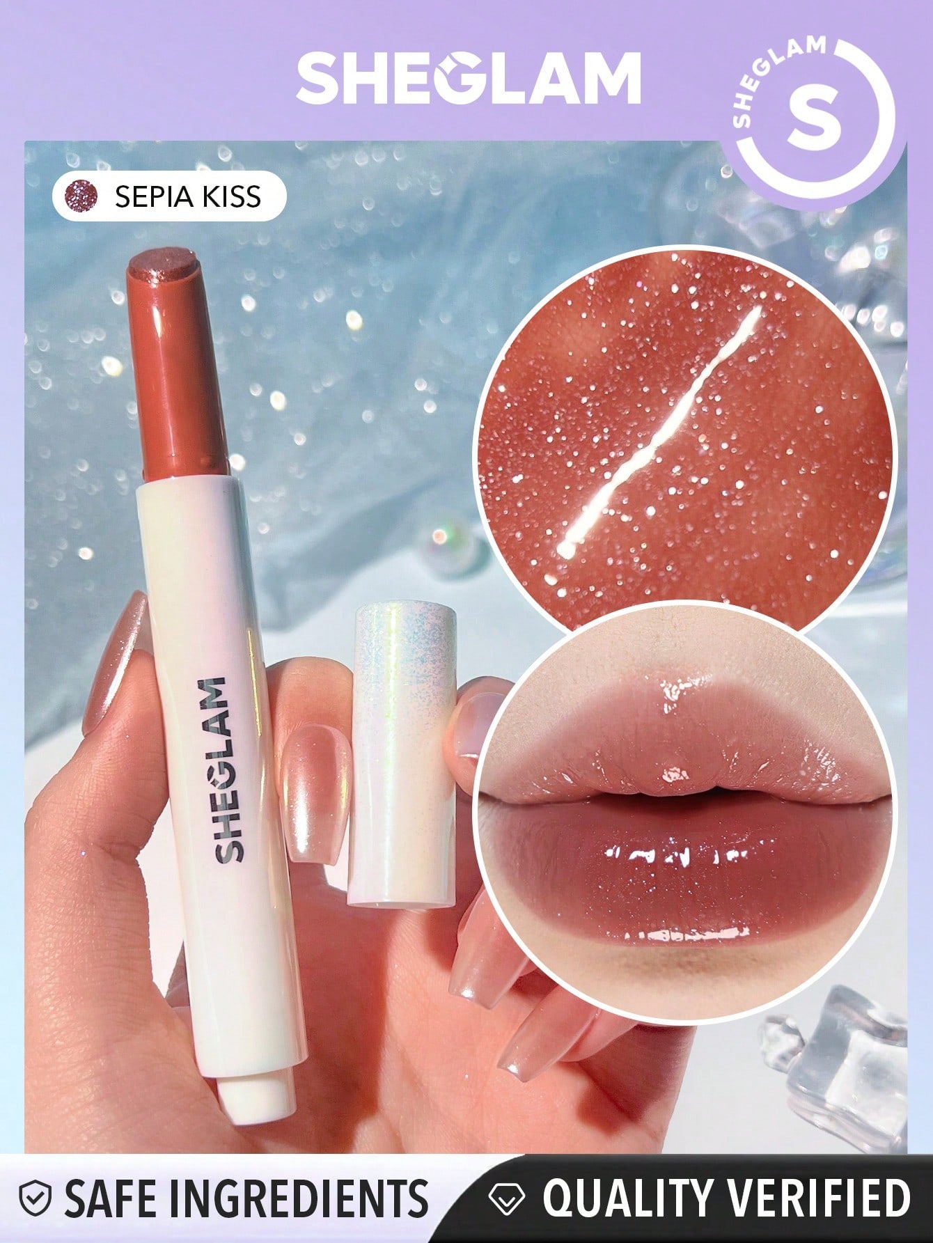 Pout-Perfect Shimmer Lip Plumper-555 Sepia Kiss