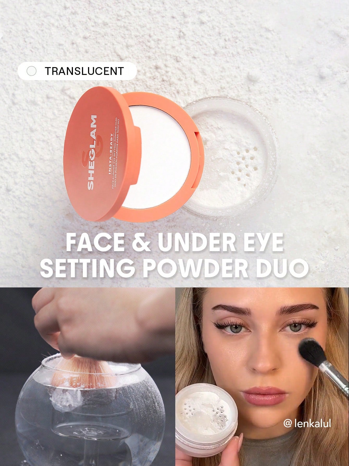 Insta-Ready Face & Under Eye Setting Powder Duo-00 Translucent