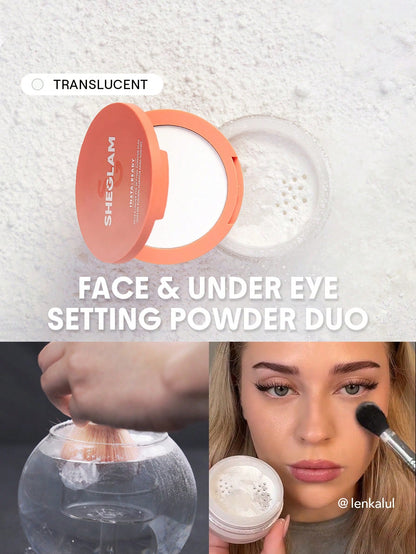 Insta-Ready Face & Under Eye Setting Powder Duo-00 Translucent