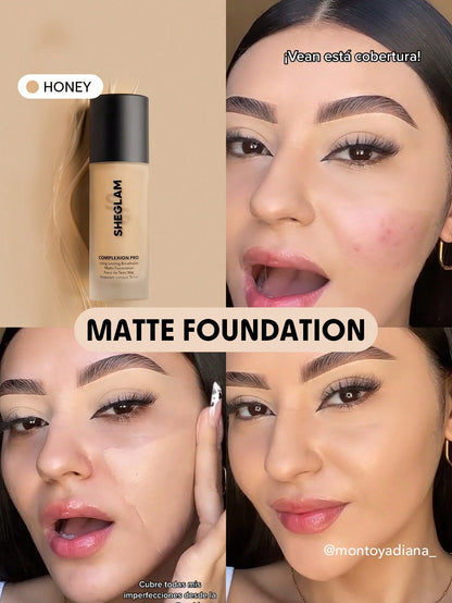 Complexion Pro Long Lasting Breathable Matte Foundation-Honey