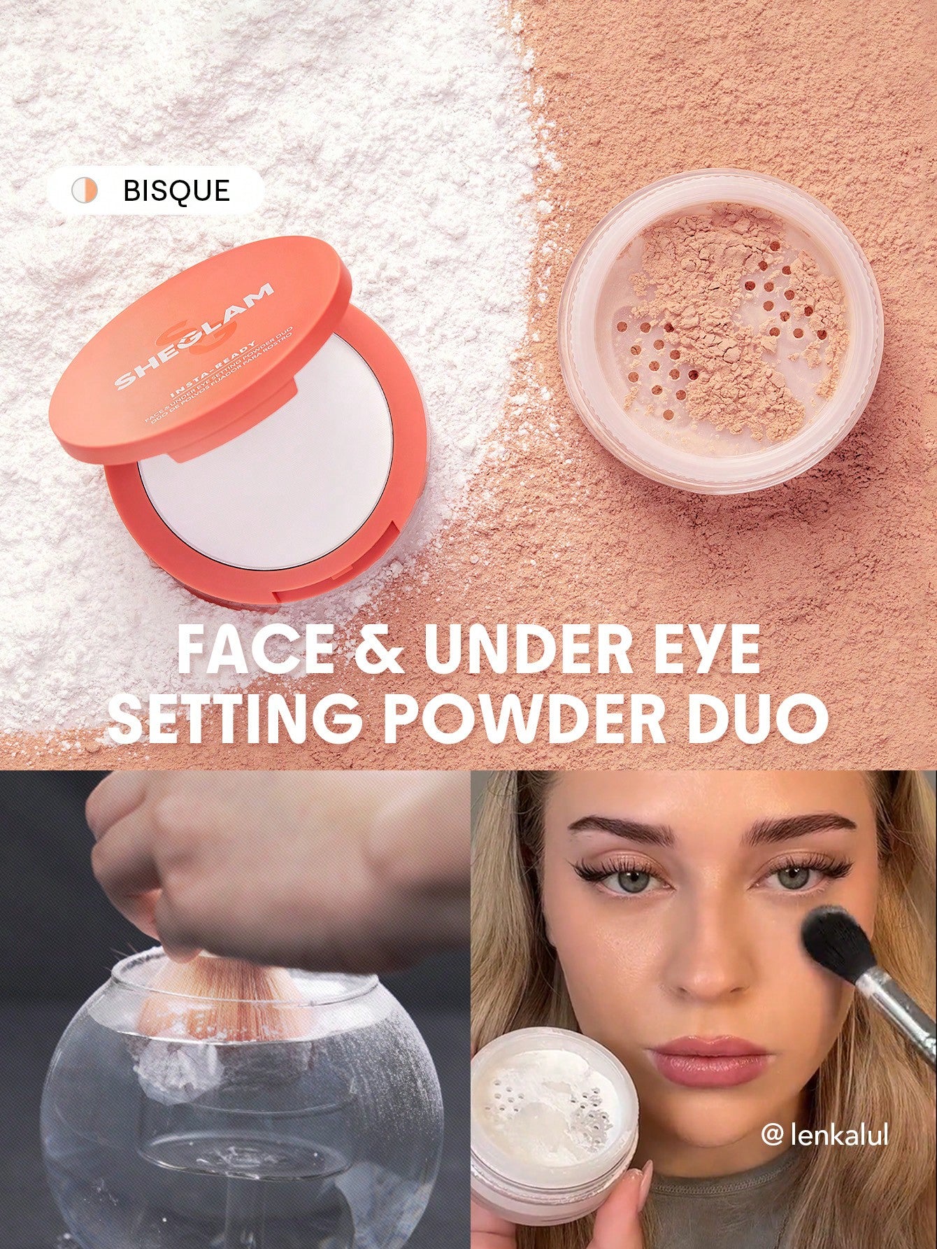 Insta-Ready Face & Under Eye Setting Powder Duo-11 Bisque
