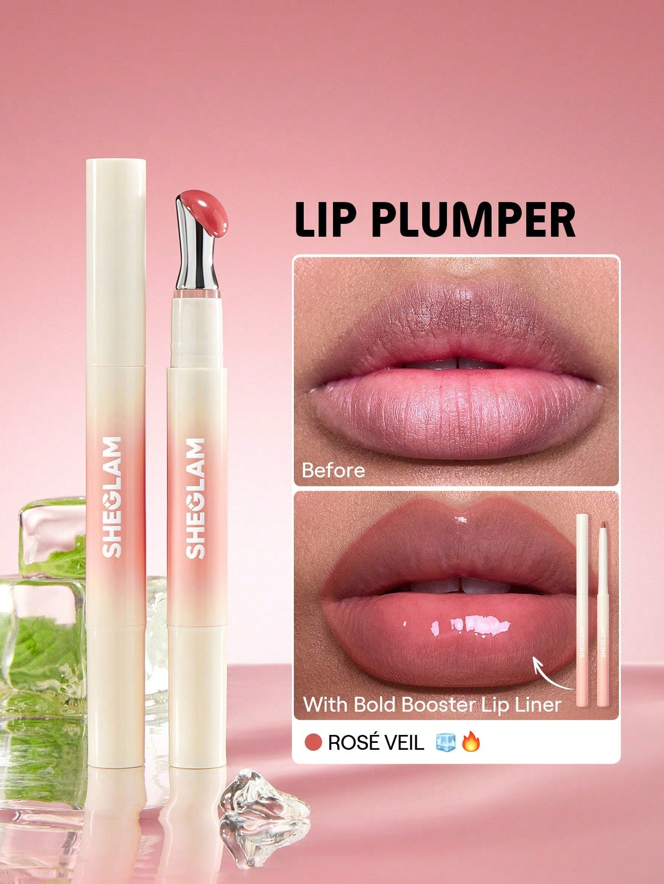 Bold Booster Lip Plumper-113 Rosé Veil