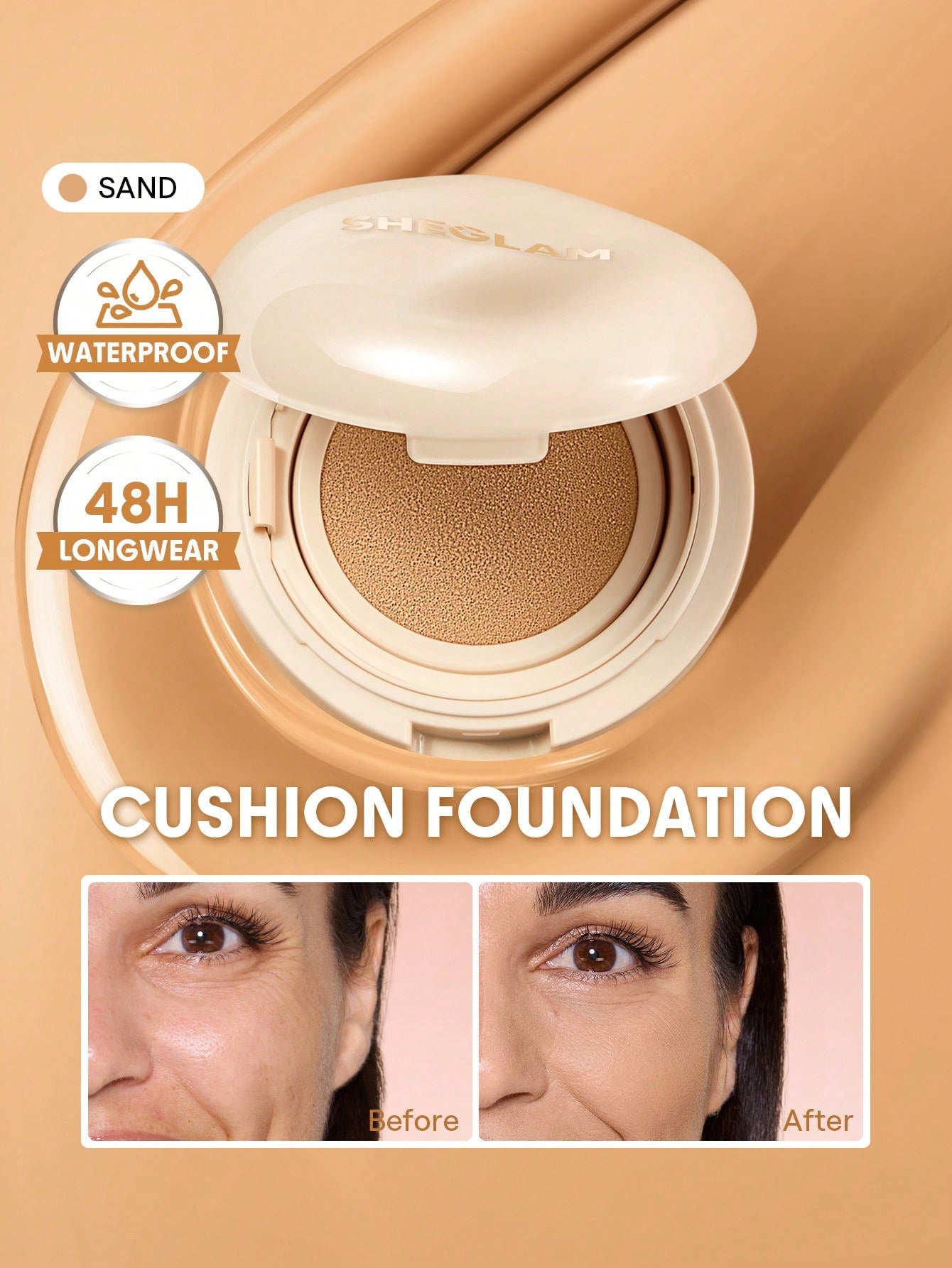 Lock & Go Long-Lasting Cushion Foundation-Sand