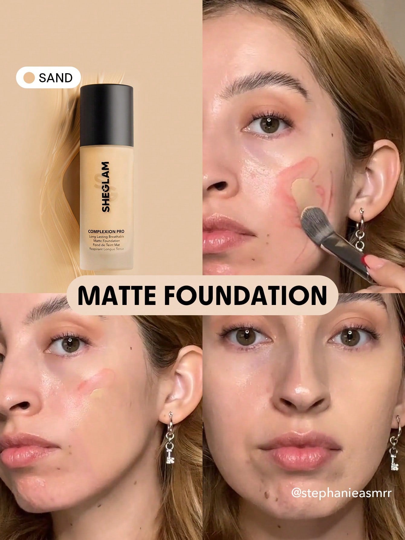 Complexion Pro Long Lasting Breathable Matte Foundation-Sand