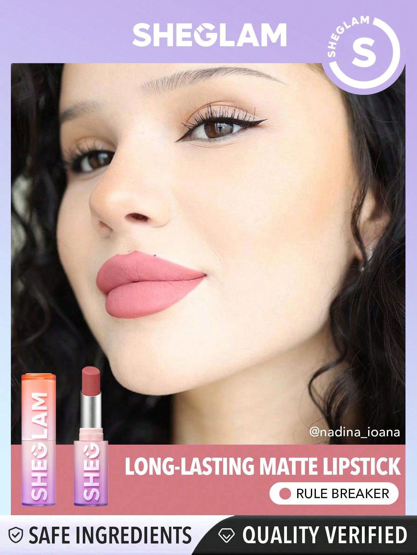 Dynamatte Boom Long-lasting Matte Lipstick-100 Rule Breaker