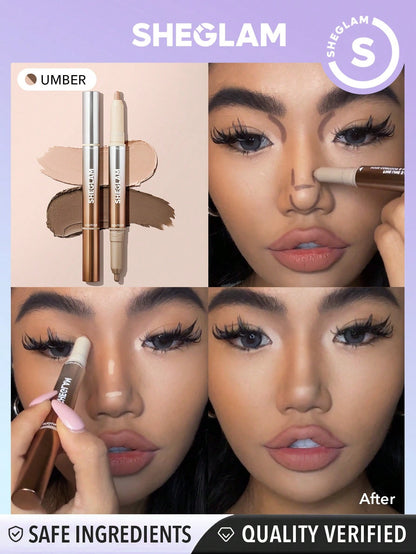 Fine Line 2-in-1 Nose Contour & Highlight Pen-02 Umber