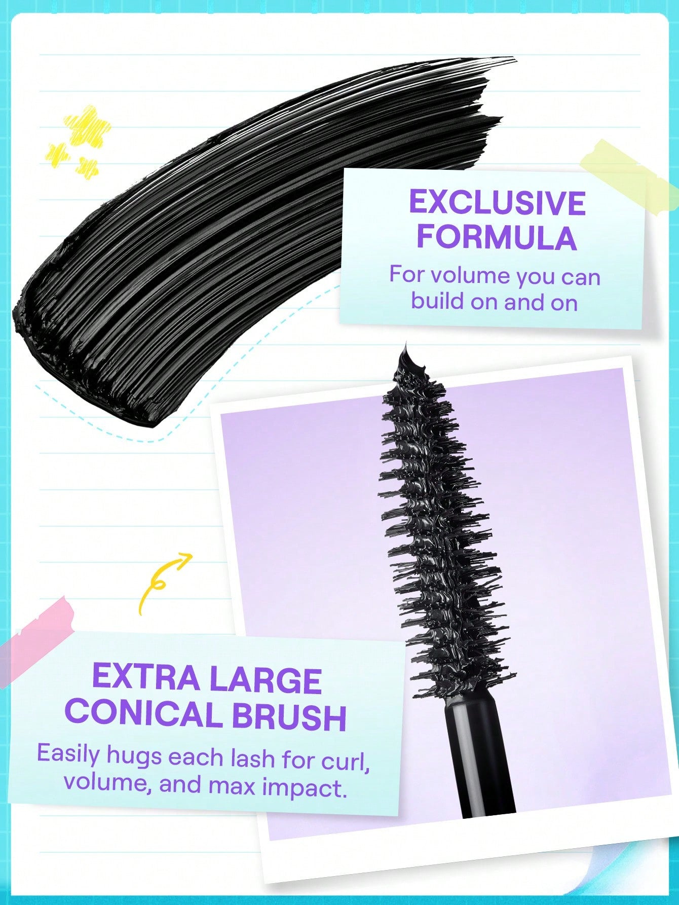 Lashlighter Mega Boost Mascara-Black VOLUME