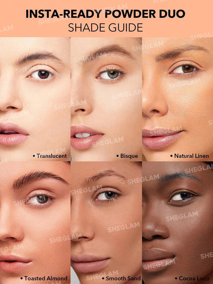 Insta-Ready Face & Under Eye Setting Powder Duo-00 Translucent