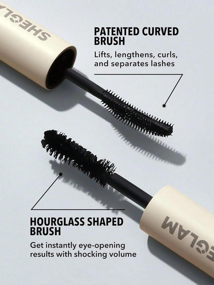 SHEGLAM 2 In 1 Black Volume and Length Washable Mascara Long Lasting