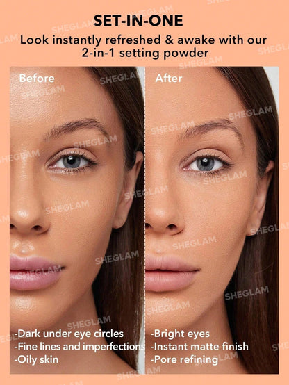 Insta-Ready Face & Under Eye Setting Powder Duo-00 Translucent