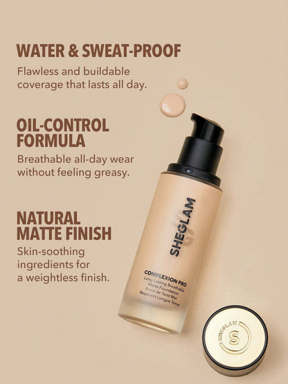 Complexion Pro Long Lasting Breathable Matte Foundation-Honey