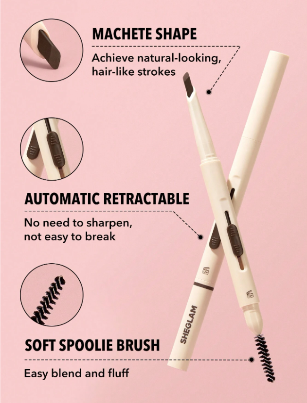 Shein - SHEGLAM Better Brows Long Lasting Eyebrow Pencil- Auburn