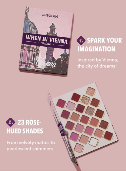 Shein - SHEGLAM When In Vienna Palette 23-Clolor Shimmer Glitter Matte Eyeshadow Palette