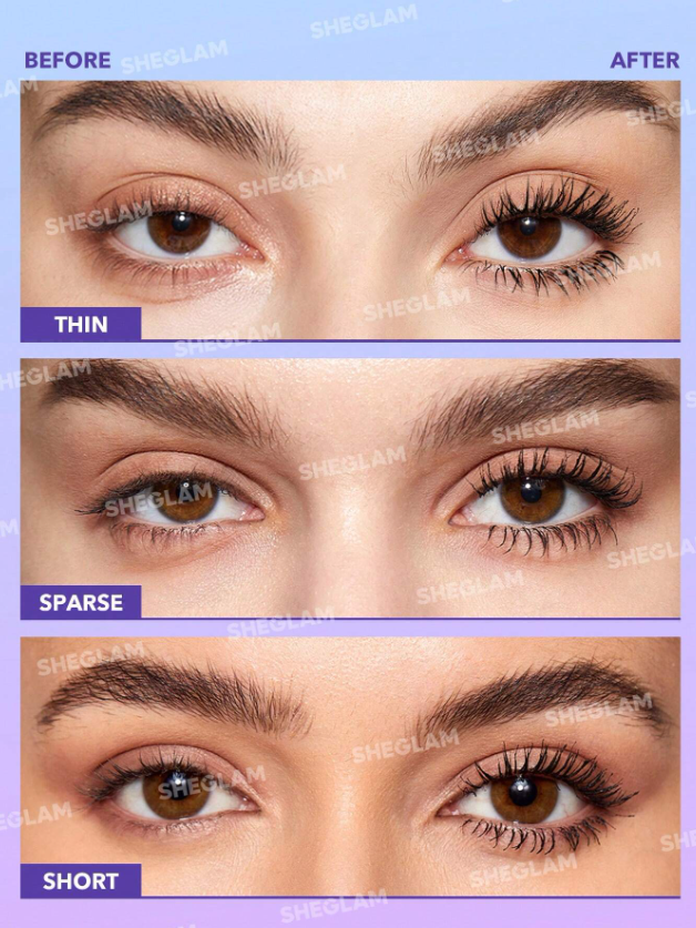 Shein - SHEGLAM Flutter Wink Volumizing Mascara Volumizing Lengthening Long-Lasting