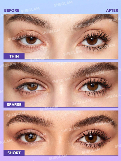 Shein - SHEGLAM Flutter Wink Volumizing Mascara Volumizing Lengthening Long-Lasting