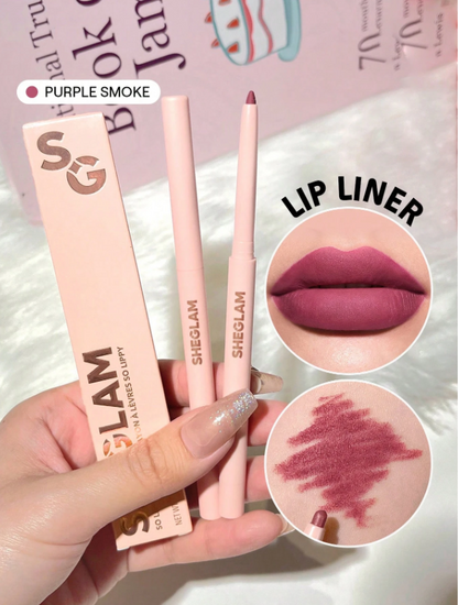Shein - SHEGLAM So Lippy Lip Liner-Creamy Matte Lip Liner Pencil - Purple Smoke