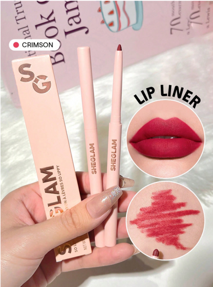 Shein - SHEGLAM So Lippy Lip Liner-Creamy Matte Lip Liner Pencil - Crimson