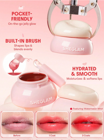Shein - SHEGLAM Hydra Jelly Pocket Lip Jam- Choco Cream