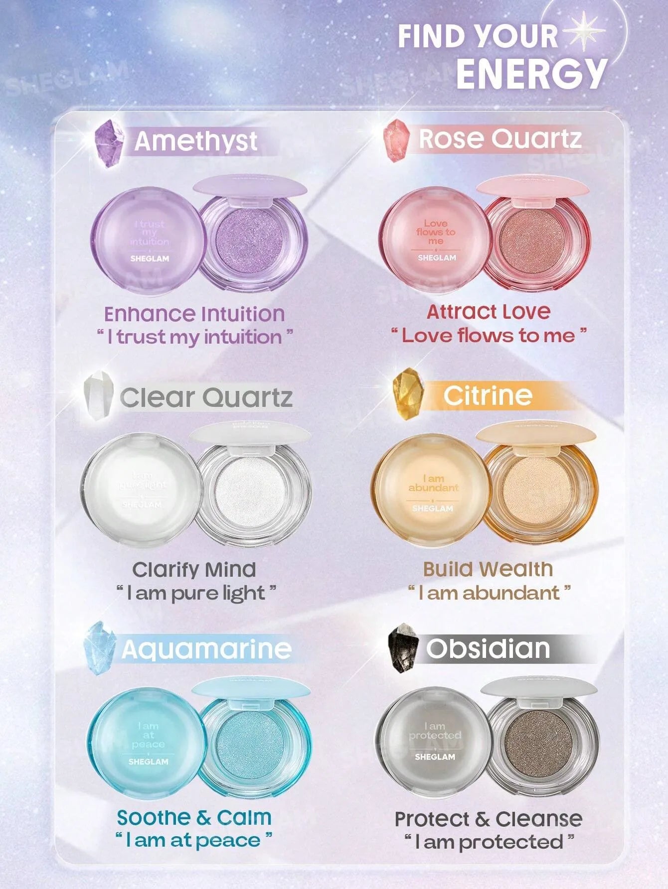 SHEGLAM - Crystal Intentions Manifesting Glow Glitter Eyeshadow