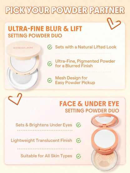 SHEGLAM - Insta-Ready Ultra-Fine Blur & Lift Setting Powder Duo