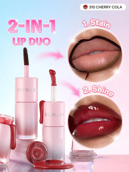SHEGLAM - Line To Shine Peel-Off Lip Stain & Gloss Duo