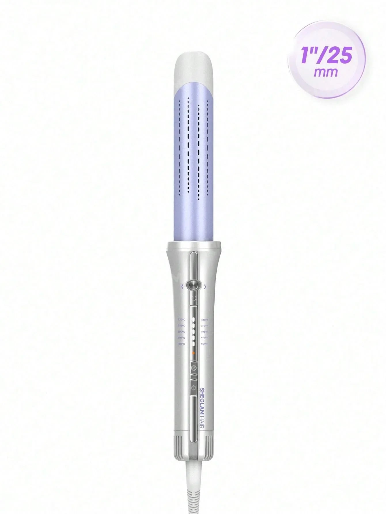 SHEGLAM - HAIR One Touch Airflow Styler Pro-25mm Silver-PurpleCool Air Auto-Rotating Curling Iron - Long