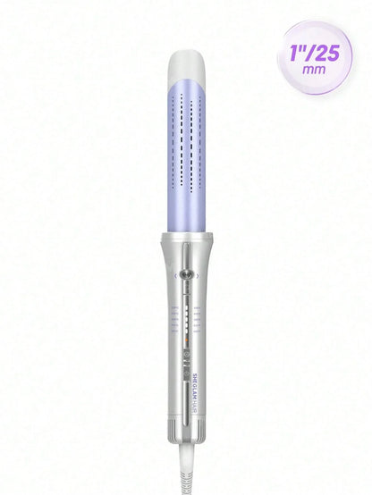 SHEGLAM - HAIR One Touch Airflow Styler Pro-25mm Silver-PurpleCool Air Auto-Rotating Curling Iron - Long