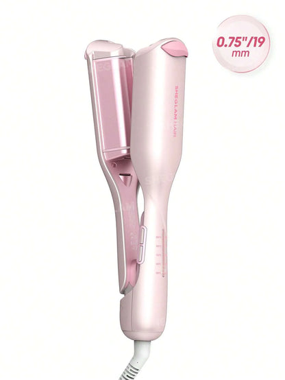 Sheglam - HAIR Cupid's Charm Beach Babe Hair Waver,Pink Ionic Hair Curler 19mm EU Plug