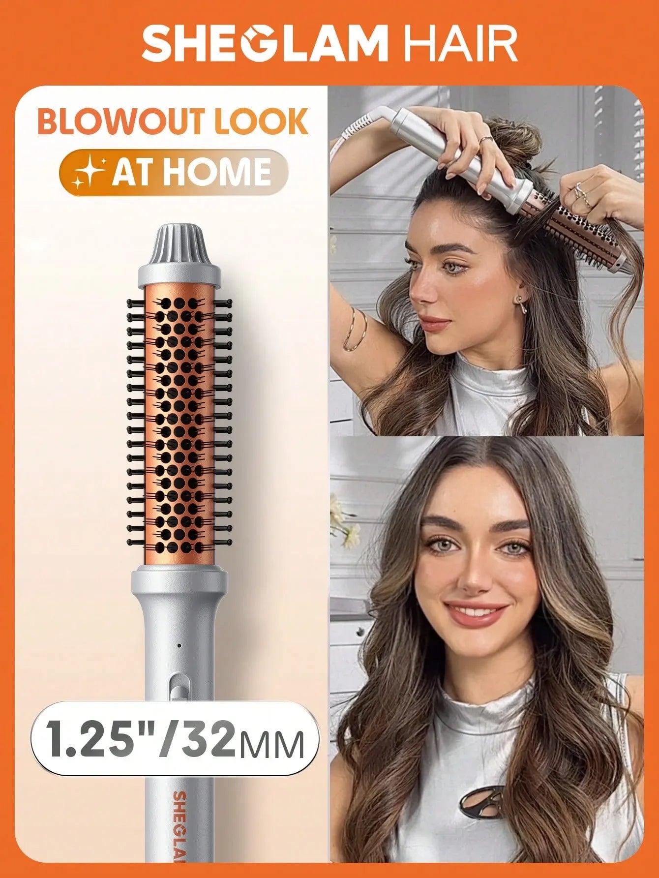 Sheglam - Hair It - Curl Thermal Blowout Brush 32Mm Uk Plug