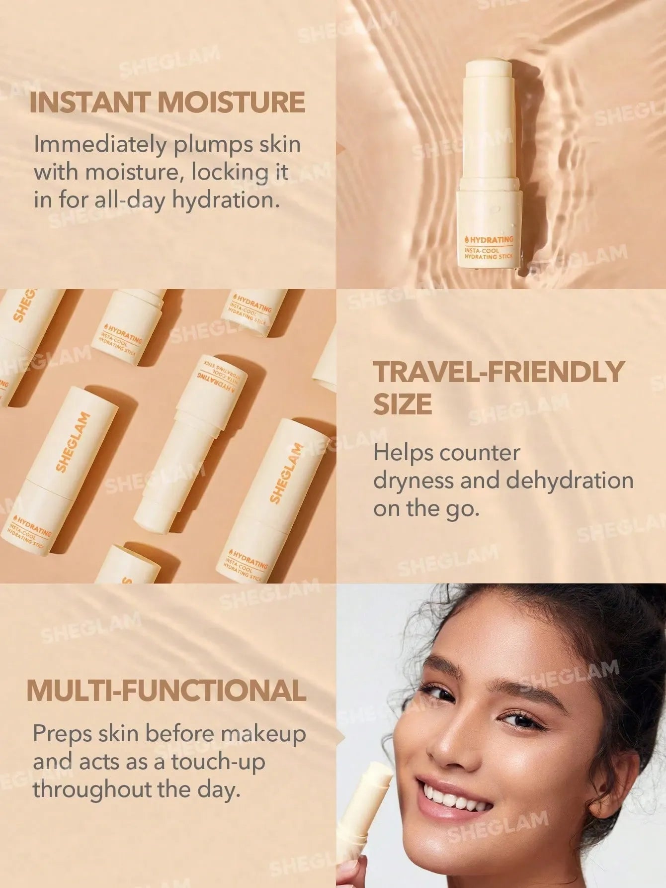 SHEGLAM - Insta-Cool Hydrating Stick Portable Moisturizing Balm Stick